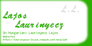 lajos laurinyecz business card